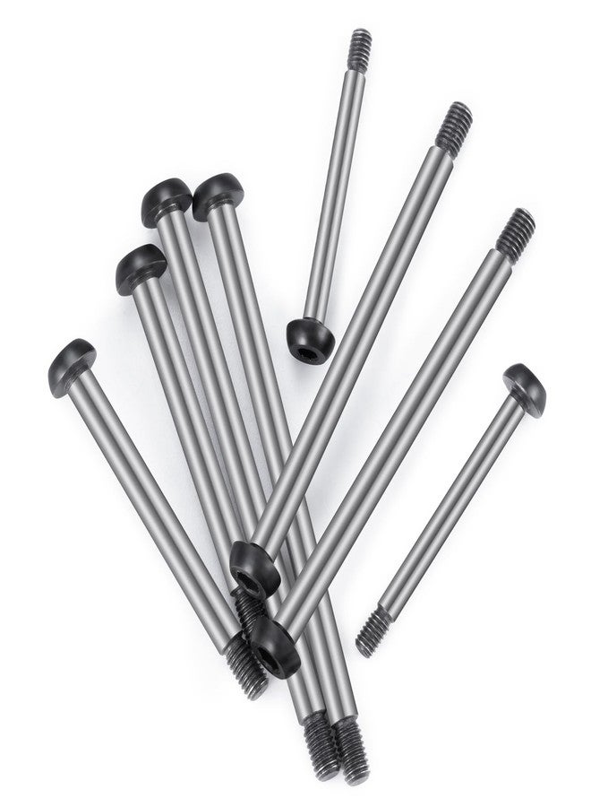 MORFUM 8PCS Polished Steel 1144 Lock-nut Style Hinge-Pin Complete Suspension Pin Set Screw Pins Compatible with 1/10 Traxxa Slash 2WD Hoss Rustler Stampede RC Car Upgrade Replacement Parts - Image 5